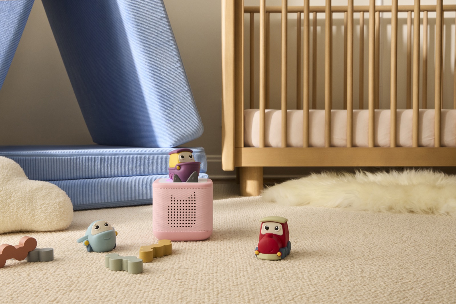 Toniebox with Tonies in a nursery